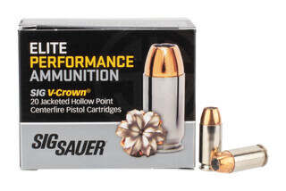 SIG Sauer Elite V-Crown .40 S&W 180gr JHP Ammunition, box of 20 rounds